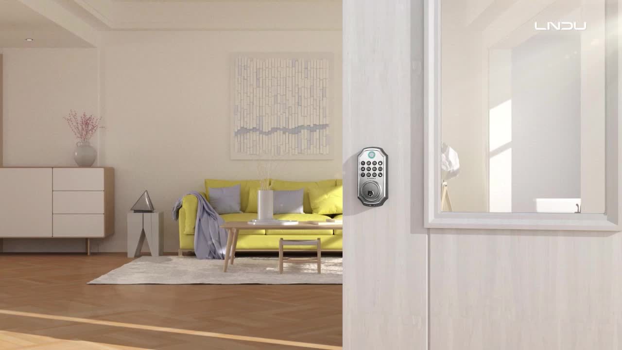 D280 Smart 5-in-1 Fingerprint Door Lock with App Connectivity, Biometric Storage, 100 Passwords, Temporary Sharing