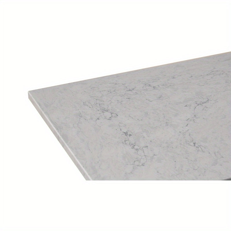 Montary 43 inches bathroom stone vanity top calacatta gray engineered marble color with undermount ceramic sink and single faucet hole with backsplash