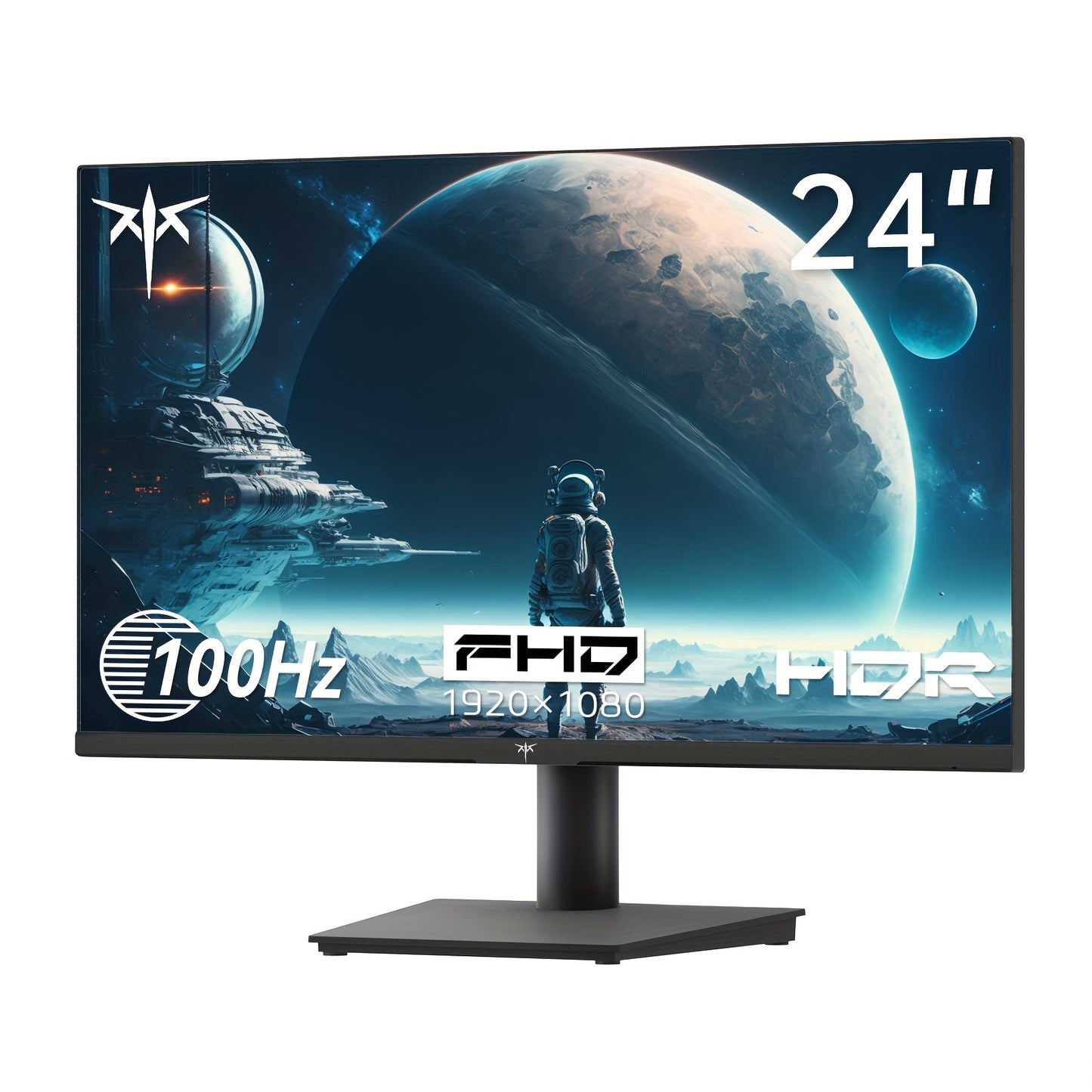 KTC 24 Inch Monitor - 1080P Monitor, 100Hz FreeSync Gaming Monitor With HDR10, VESA Mountable, Adjustable Tilt, ZeroFrame Design, HDTV, VGA, Earphone Ports, PC Monitor Work Monitor For Office