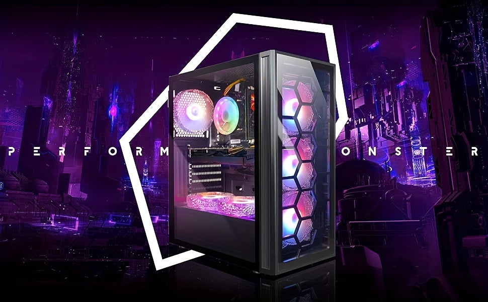 STGAubron Gaming Desktop PC, Core I7 3.4G Up To 3.9G, GeForce RTX 2060 Super 8G GDDR6, 32G, 1TB SSD, WiFi, Wireless 5.0, RGB Keybaord, RGB Mouse Pad, RGB Wireless Sound Bar, RGB Wireless Headset Mic, W10H64