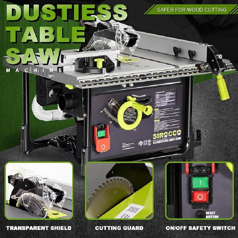 Saw It Dustless-Sirocco Dustless 8.5 inch Table Saw