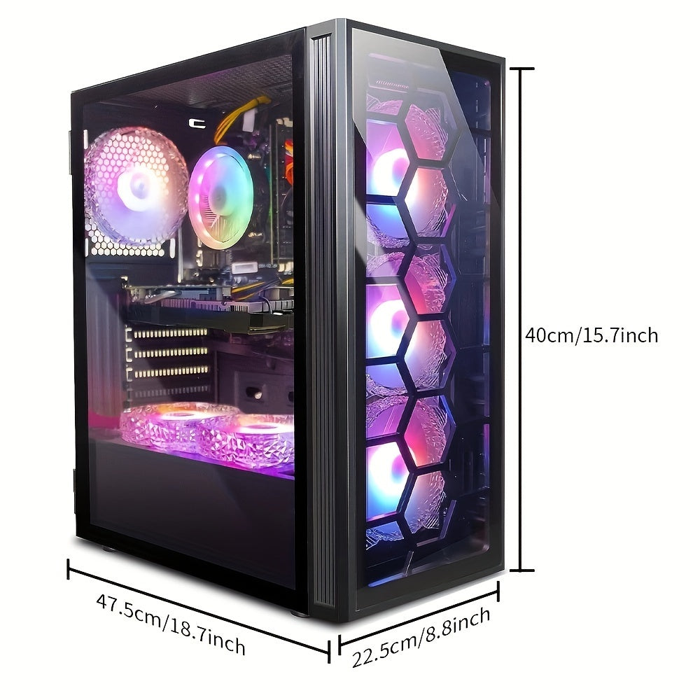 STGAubron Gaming Desktop PC, Core I7 3.4G Up To 3.9G, GeForce RTX 2060 Super 8G GDDR6, 32G, 1TB SSD, WiFi, Wireless 5.0, RGB Keybaord, RGB Mouse Pad, RGB Wireless Sound Bar, RGB Wireless Headset Mic, W10H64