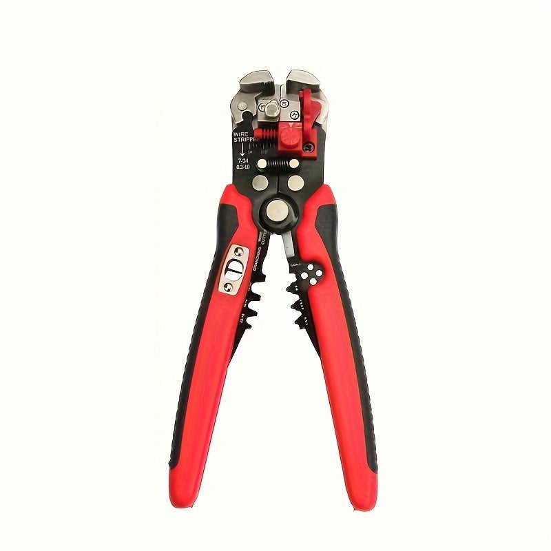 Professional Electrician's Automatic Wire Stripper - Multifunctional, 24-10AWG Range, Fast Wire Stripping And Cutting Tool For Home Remodeling, Construction, Appliance Repair, Industrial Machinery, Automotive And Marine Maint