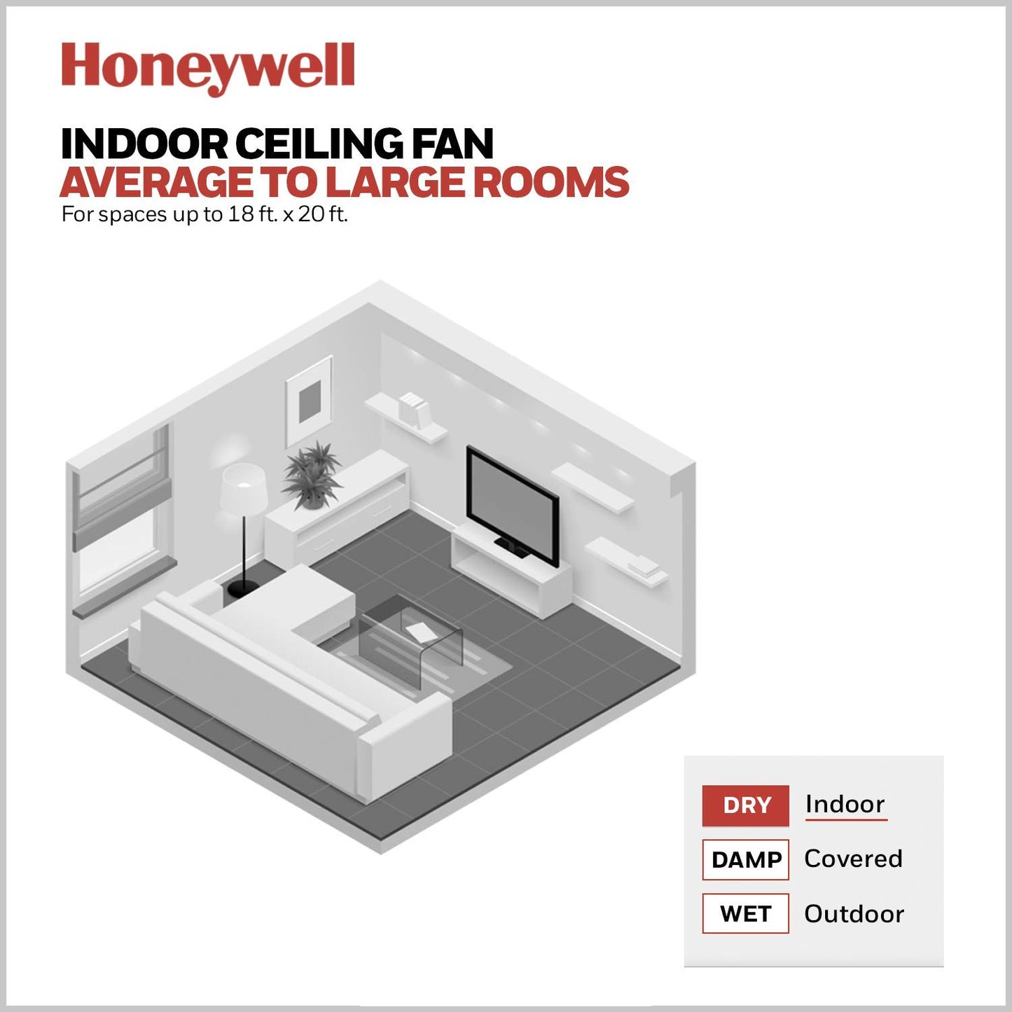 Honeywell Ceiling Fans Glen Alden, 52 Inch Classic Flush Mount Indoor LED Ceiling Fan with Light, Pull Chain, Quick-2-Hang Dual Finish Blades, Reversible Motor - 50183 (Oil Rubbed Bronze)