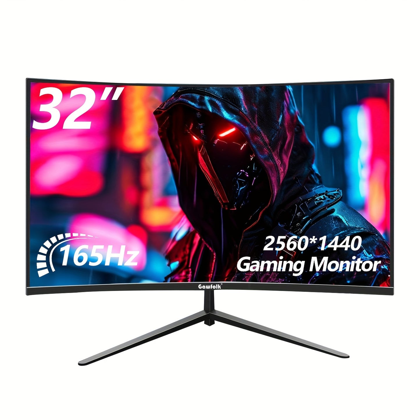 Gawfolk 34 Inch Ultrawide Curved 144Hz Gaming Computer Monitor 1500R PC Screen 21:9 UWQHD 3440x1440 Adaptive Sync, 178° Viewing Angle Display Port, Compatible With Wall Mounting Black