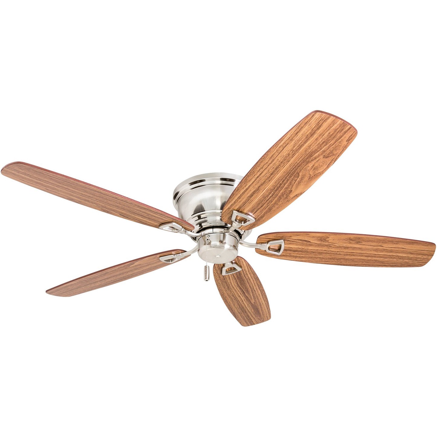 Honeywell Ceiling Fans Glen Alden, 52 Inch Classic Flush Mount Indoor LED Ceiling Fan with Light, Pull Chain, Quick-2-Hang Dual Finish Blades, Reversible Motor - 50183 (Oil Rubbed Bronze)