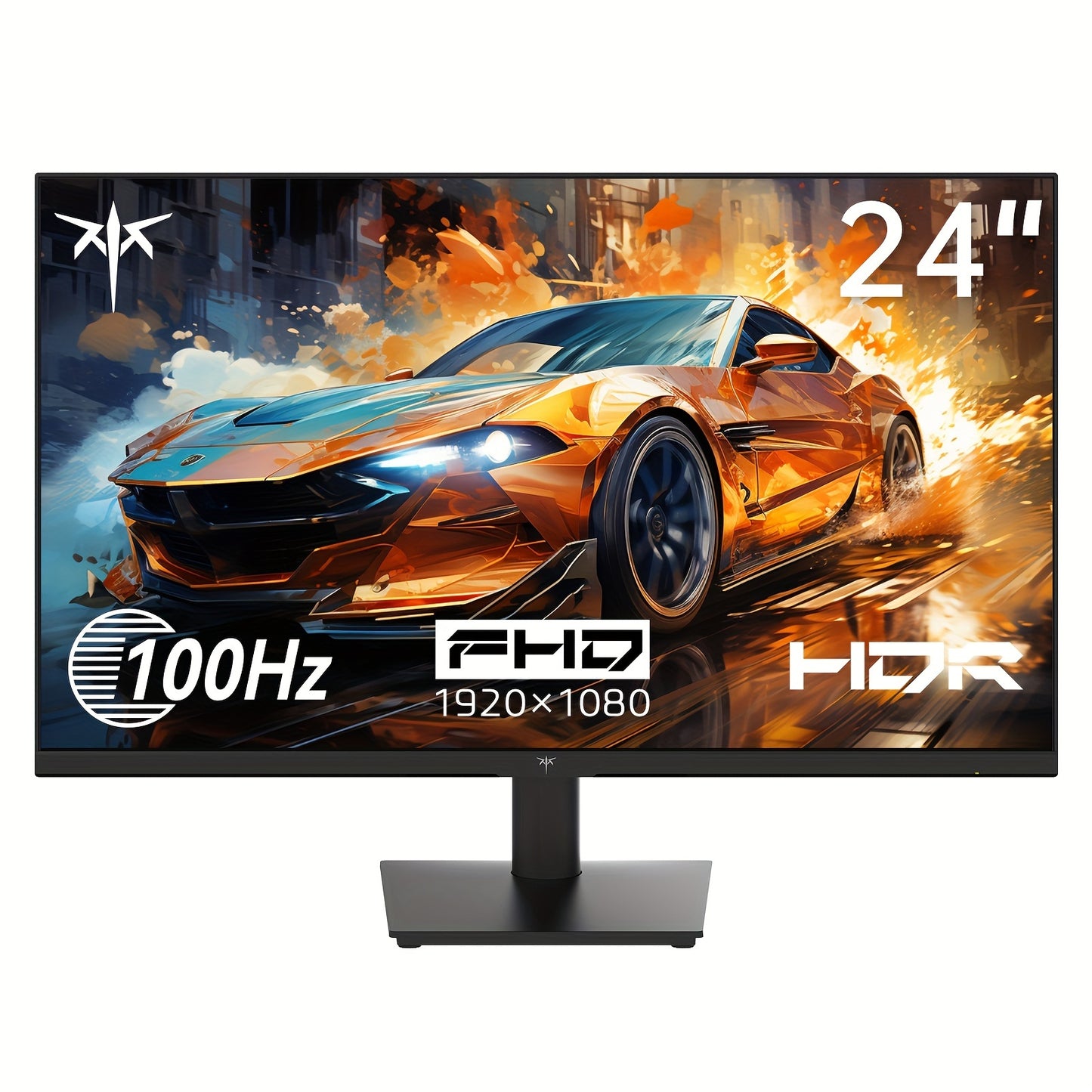 KTC 24 Inch Monitor - 1080P Monitor, 100Hz FreeSync Gaming Monitor With HDR10, VESA Mountable, Adjustable Tilt, ZeroFrame Design, HDTV, VGA, Earphone Ports, PC Monitor Work Monitor For Office