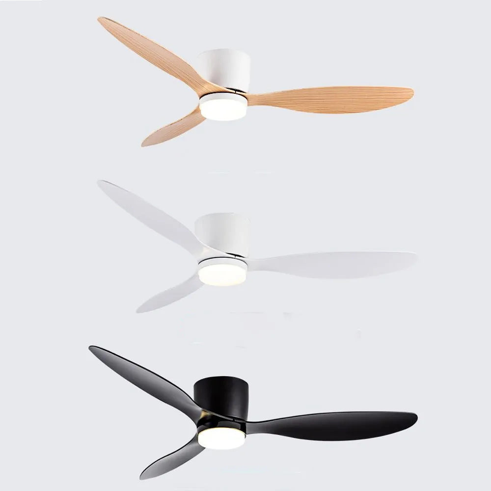 Modern Led Ceiling Fan Without Lights DC Motor 6 Speeds Timing Fans 20CM Low Floor Loft Remote Control Lux&vitae Fan With Lights