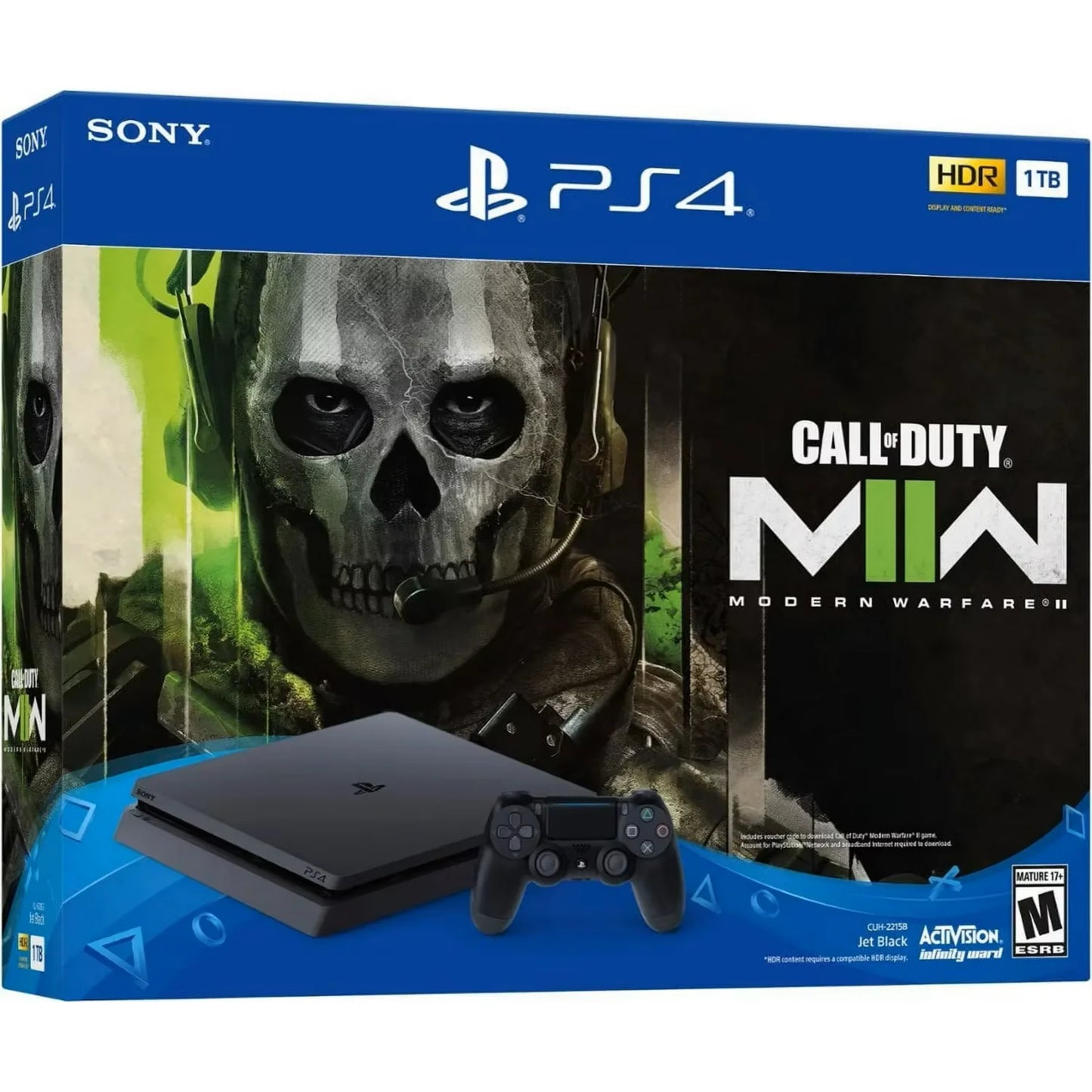 Sony PlayStation 4 Slim Call of Duty Modern Warfare II Bundle 1TB PS4 Gaming Console, Jet Black