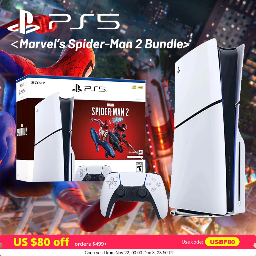 Sony PlayStation 5 Slim-Marvel's Spider-Man 2 Bundle disk, PS5