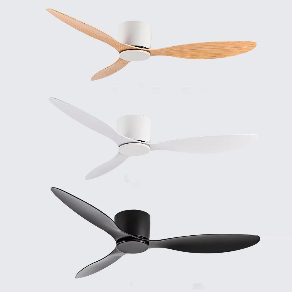 Modern Led Ceiling Fan Without Lights DC Motor 6 Speeds Timing Fans 20CM Low Floor Loft Remote Control Lux&vitae Fan With Lights