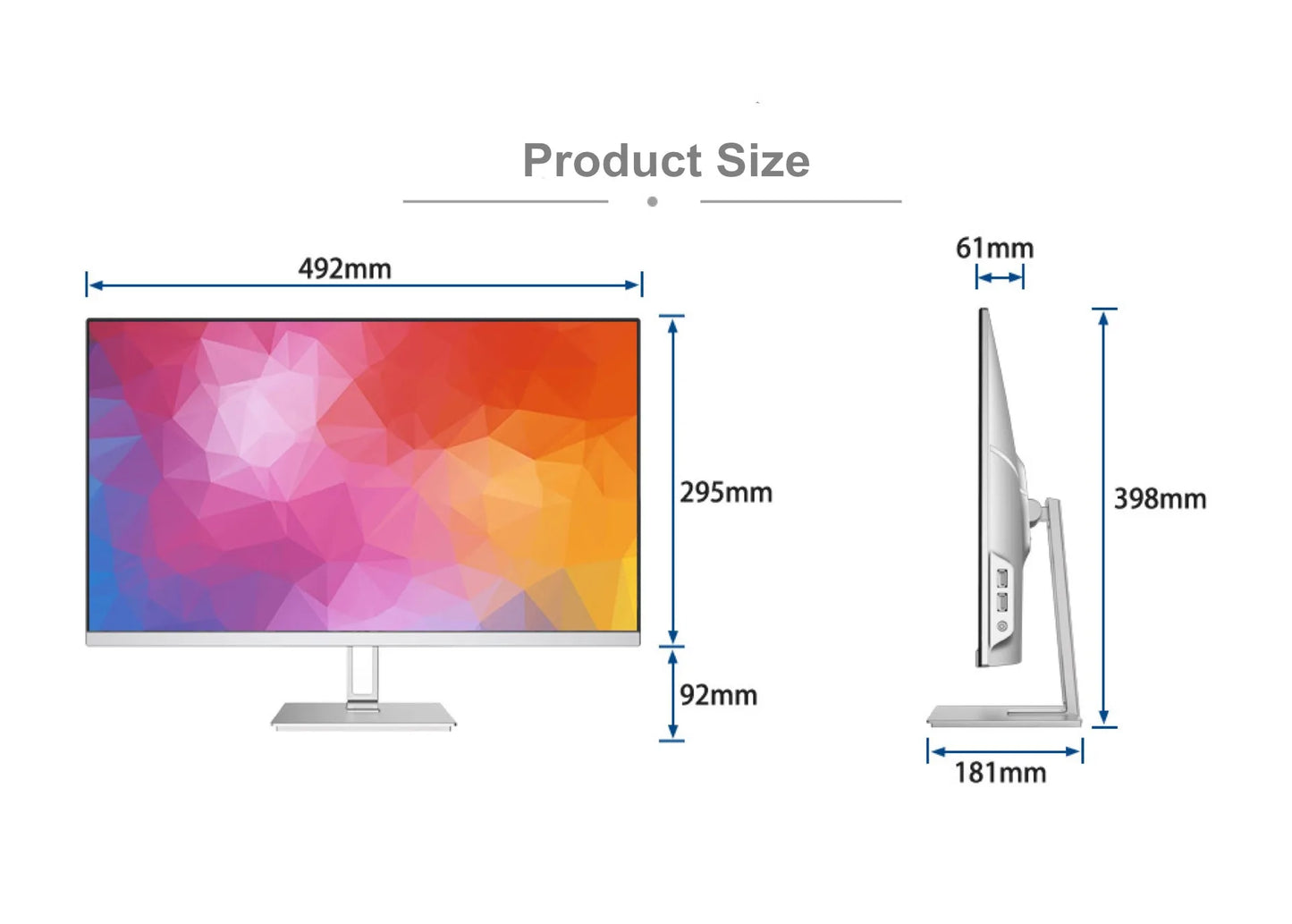 Aotesier 24 inch Core i7 processor office desktop computer pc price 8GB Ram SSD hard drive Win10 computer  all in one  pc