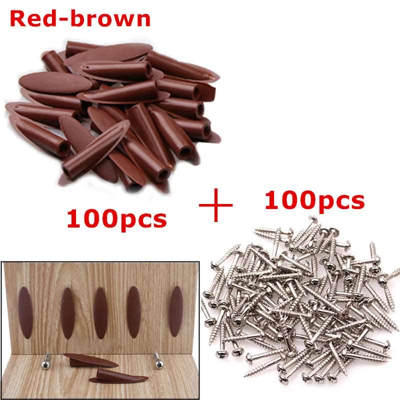 200pcs Plastic Pocket Hole Screws Plugs Kit For Woodworking Drill Guide Pocket Hole Jig System Wood Doweling Drilling Tools