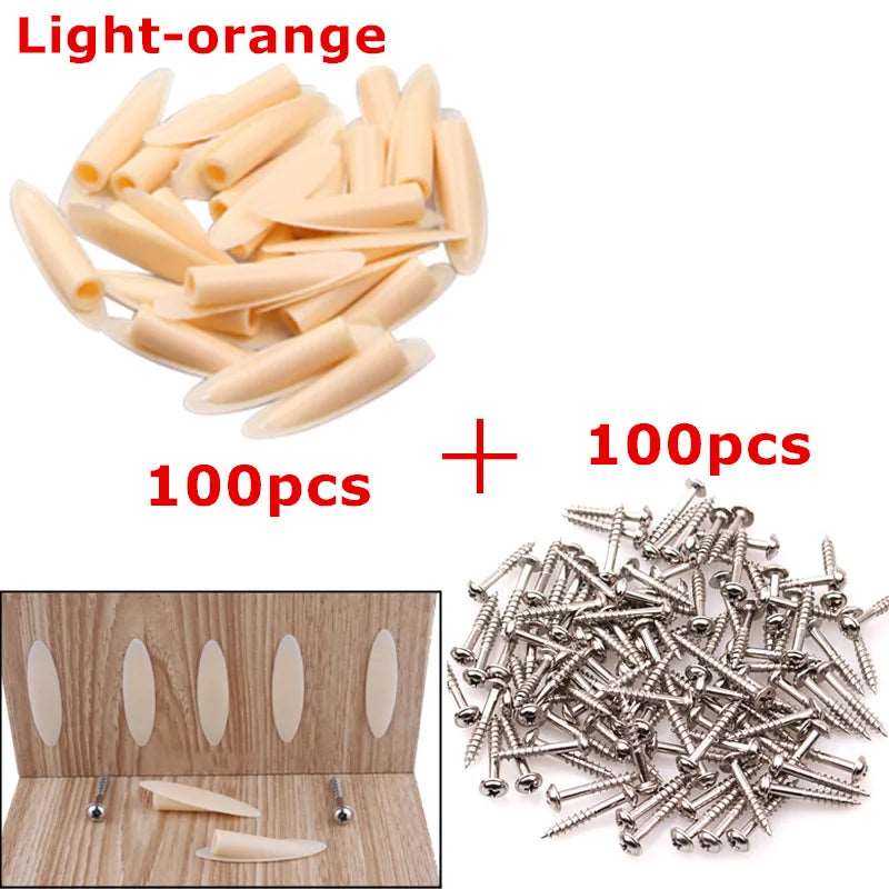 200pcs Plastic Pocket Hole Screws Plugs Kit For Woodworking Drill Guide Pocket Hole Jig System Wood Doweling Drilling Tools