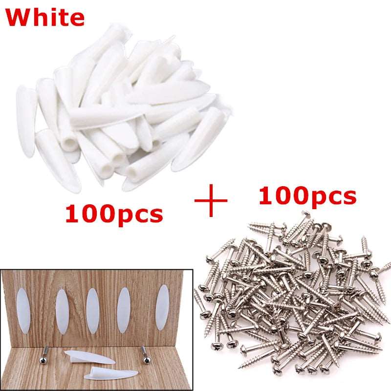 200pcs Plastic Pocket Hole Screws Plugs Kit For Woodworking Drill Guide Pocket Hole Jig System Wood Doweling Drilling Tools