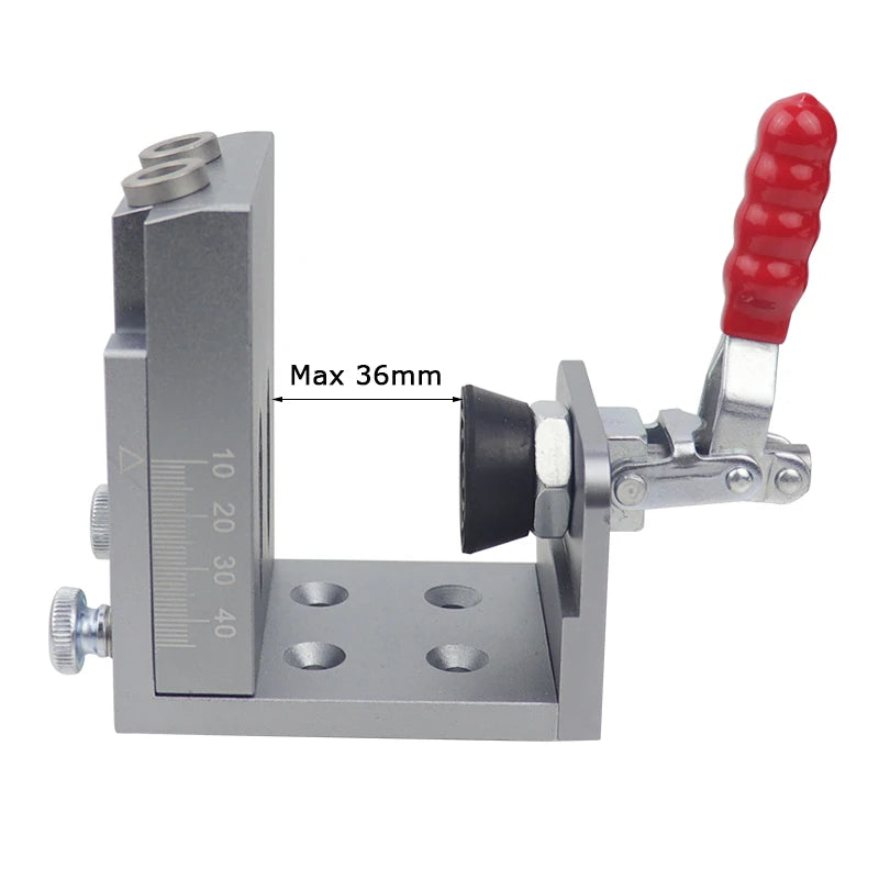 Quick Inclined Hole Doweling Jig Kit 15 Degrees Pocket Hole Jig With Push-pull Clamp Locator Hole Puncher Woodworking Tools