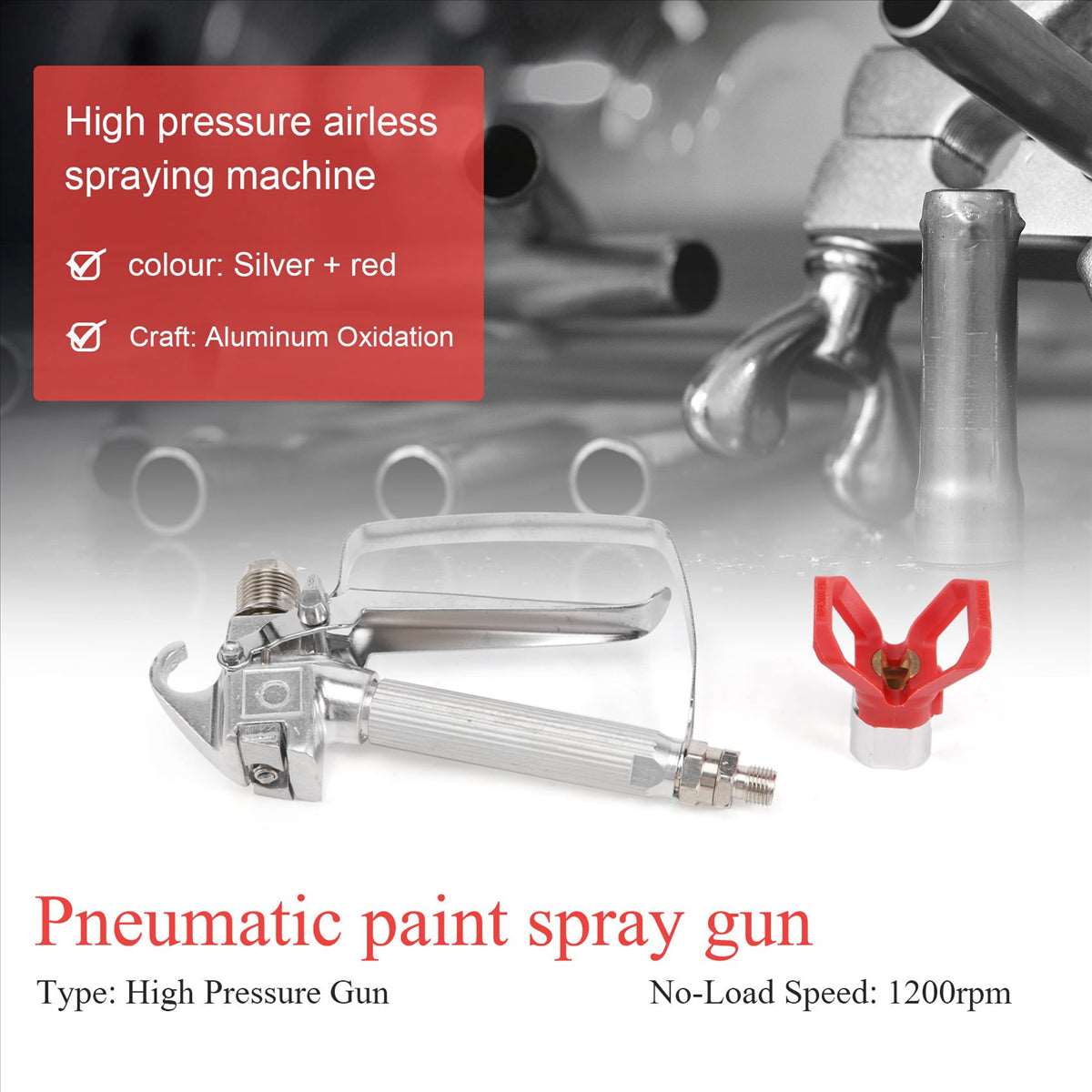 3600PSI Airless Paint Spray Gun With Nozzle Guard for Wagner Titan Pump Sprayer