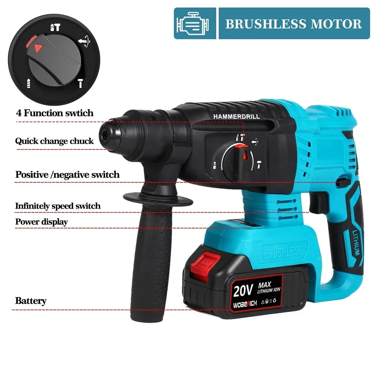 Brushless Electric Cordless Impact Drill Angle Grinder Electric circular saw With 2x Battery Combo Kits Power Tools Sets