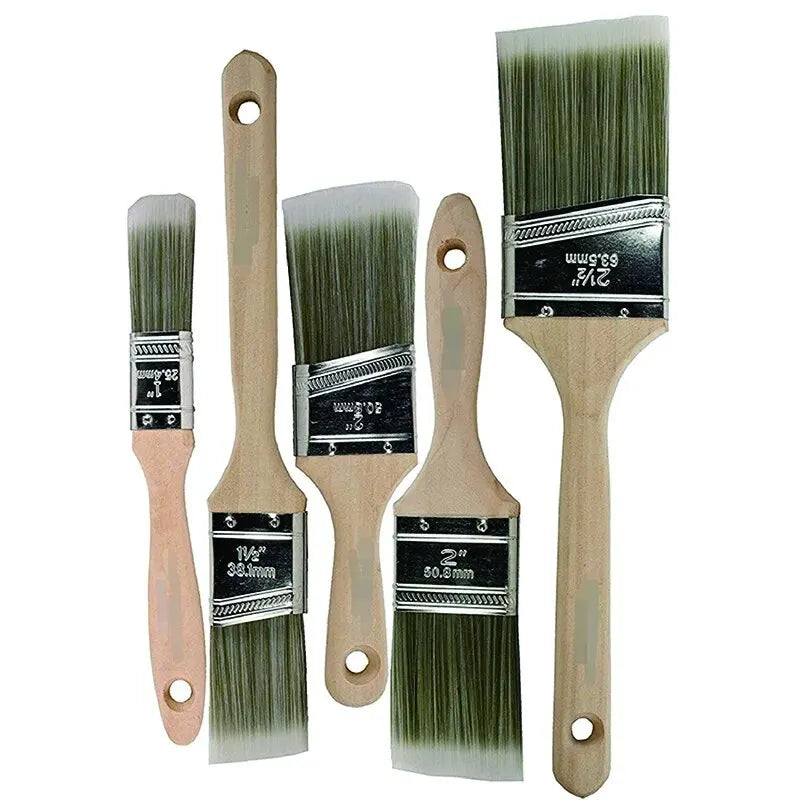 5pcs Paint Brushes Pro Grade Angle Brushes for Artist Acrylic All Latex and Oil Paints Home Improvement Interior Exterior Use