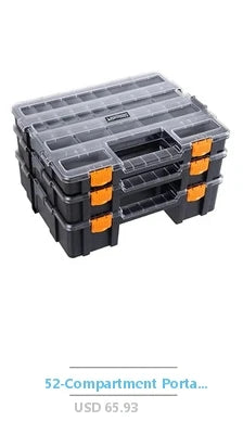 Portable Stackable Waterproof Tool Box Rolling Storage 22.5" Easy Connect Detachable System Large Tools Outdoor/Indoor High