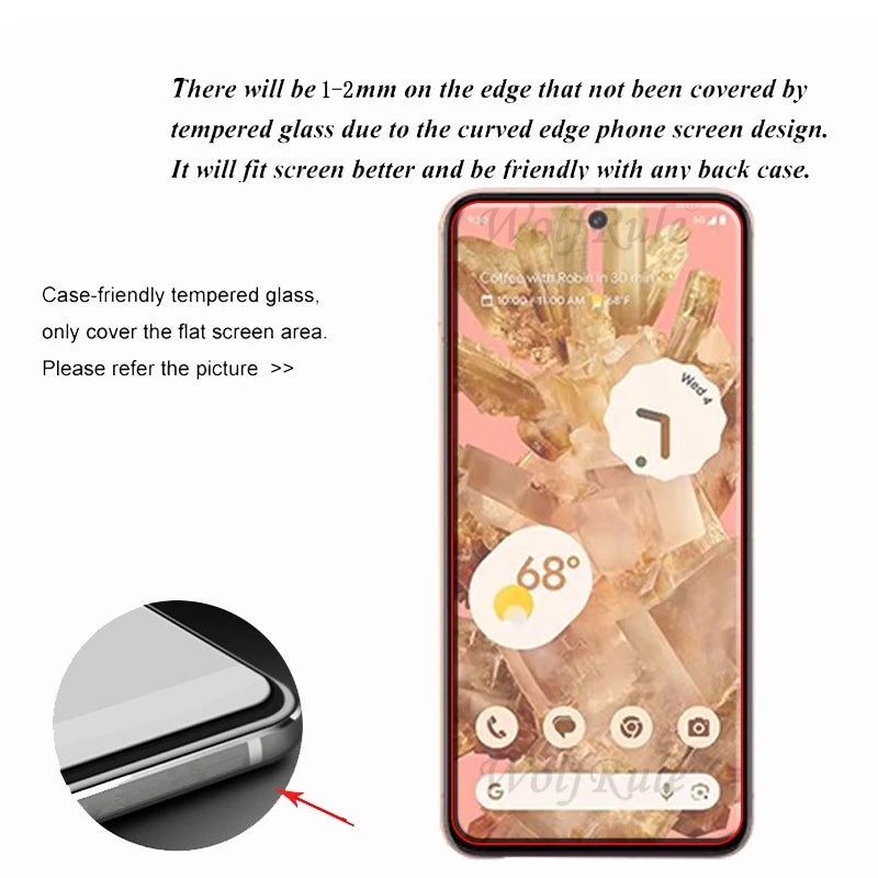 6-in-1 For Google Pixel 9 Glass Pixel9 Pixel 9 Pro XL Tempered Glass 9H HD Clear Screen Protector Google Pixel 9 Pro Lens Glass