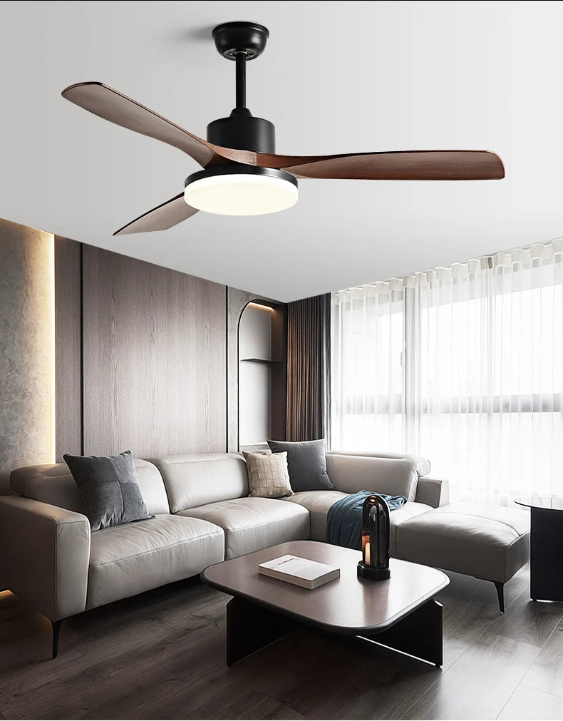 52 inch Modern DC Ceiling fan with light and Remote Control for Living room dining room bedroom Strong winds Electric fans