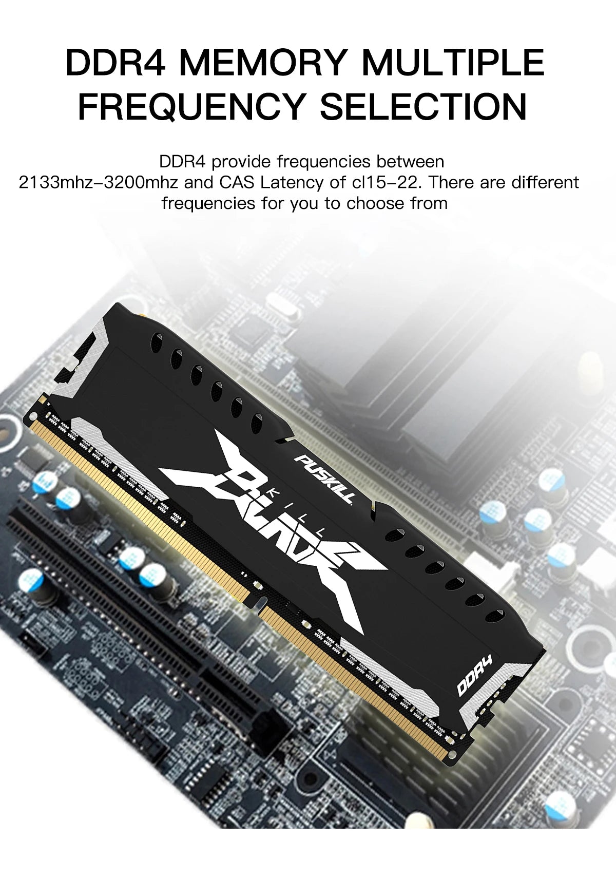 PUSKILL Memória RAM DDR4 16GB 8GB 1.2V 3200MHz 2666MHz Desktop Computer UDIMM Cooling Vest Memory Memoria