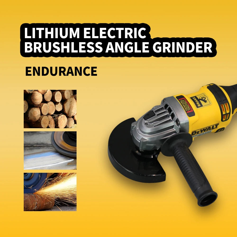 DEWALT DCG414 Brushless  Angle Grinder  Metal /Wood/Pipe Cutting 100/125/150MM Charging Polishing Grinding Machine  Power Tools