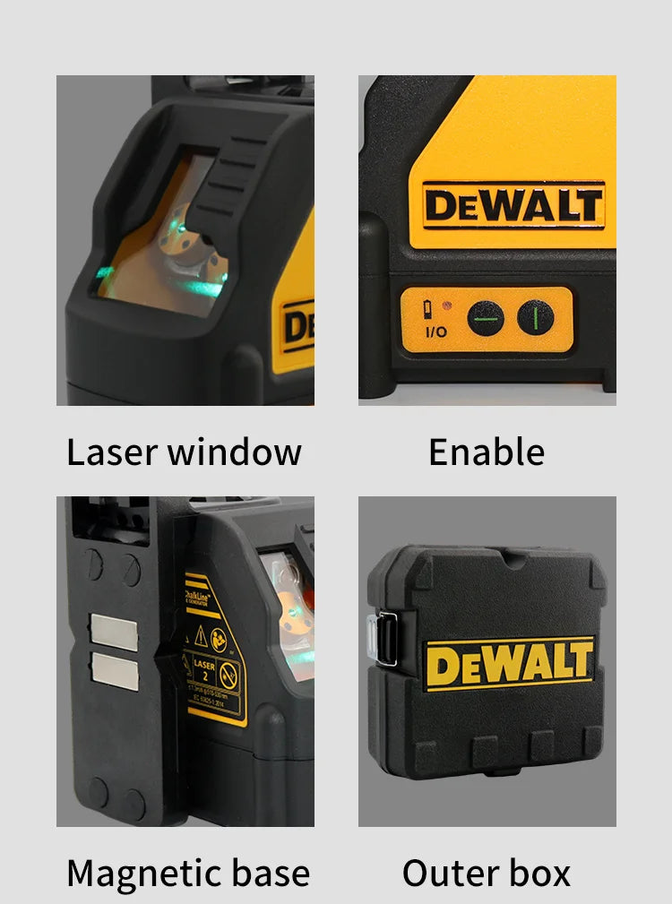 DEWALT DW088CG Laser Level With Case 30m Self-Leveling Cross Line Green Cross Line Lase Horizontal Vertical Laser Level 2-Line