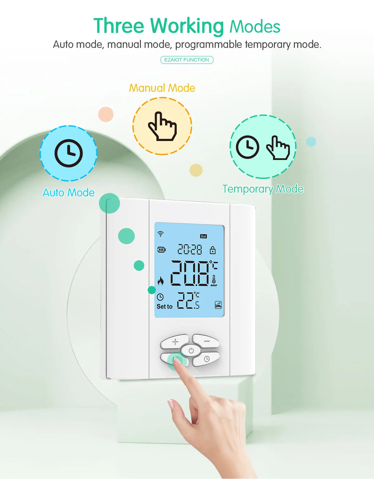 ZigBee Battery-Powered Thermostat for Water Gas Boiler Smart Tuya WiFi Wireless Temperature Controller Voice Alexa,Google Home