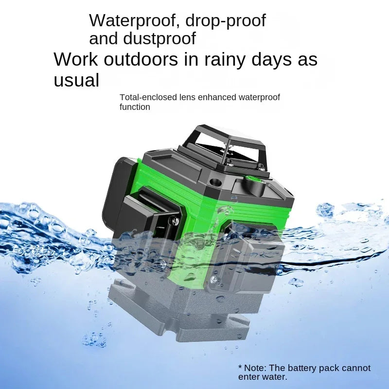 New 4D 8/12/16 Lines Laser Level with Green Line Self-Leveling Horizontal and Vertical Super Powerful for Accurate Measurement