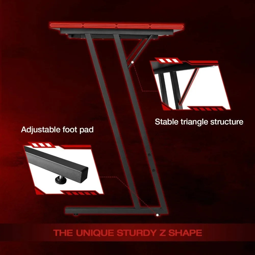 Computer Desk, L Shaped Gaming Computer Corner Desk PC Gaming Table with Large Monitor Riser Stand , Desk Computer