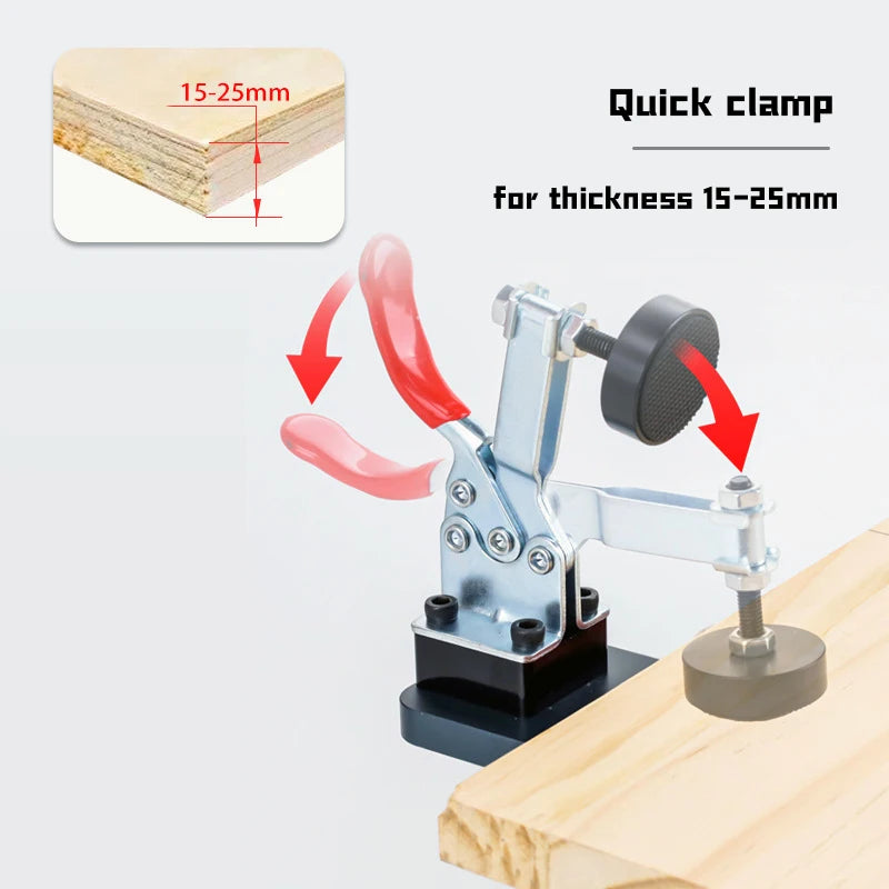 Woodworking Upgrade 35mm Concealed Hinge Jig Kit Hinge Boring Jig Drilling Guide Locator for Face Frame Cabinet Cupboard Tools