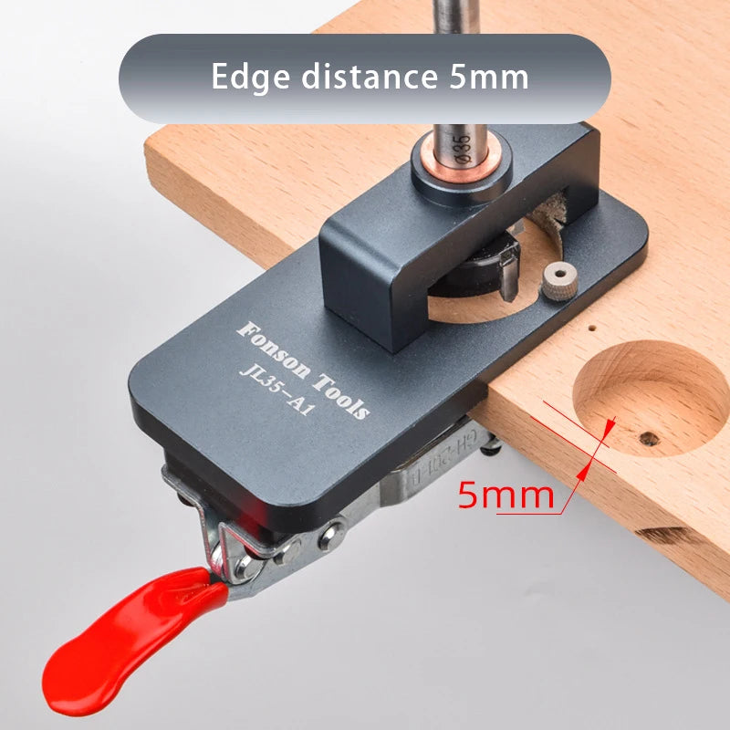 Woodworking Upgrade 35mm Concealed Hinge Jig Kit Hinge Boring Jig Drilling Guide Locator for Face Frame Cabinet Cupboard Tools