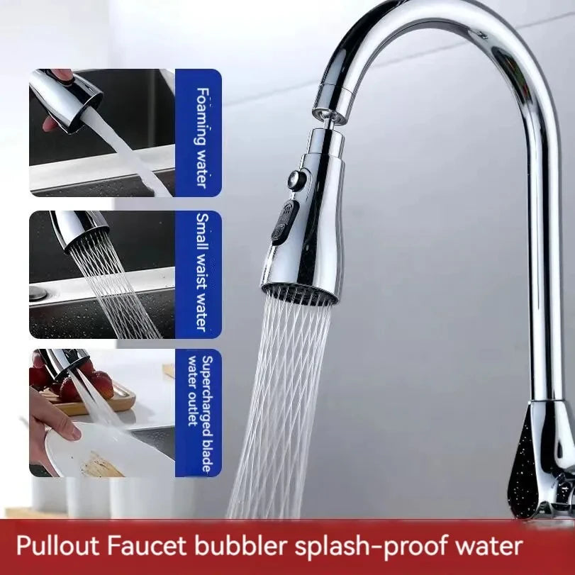 Universal Kitchen Faucet Extender 360° Swivel Aerator Plastic Splash Guard Strainer Sink Aerator Spout