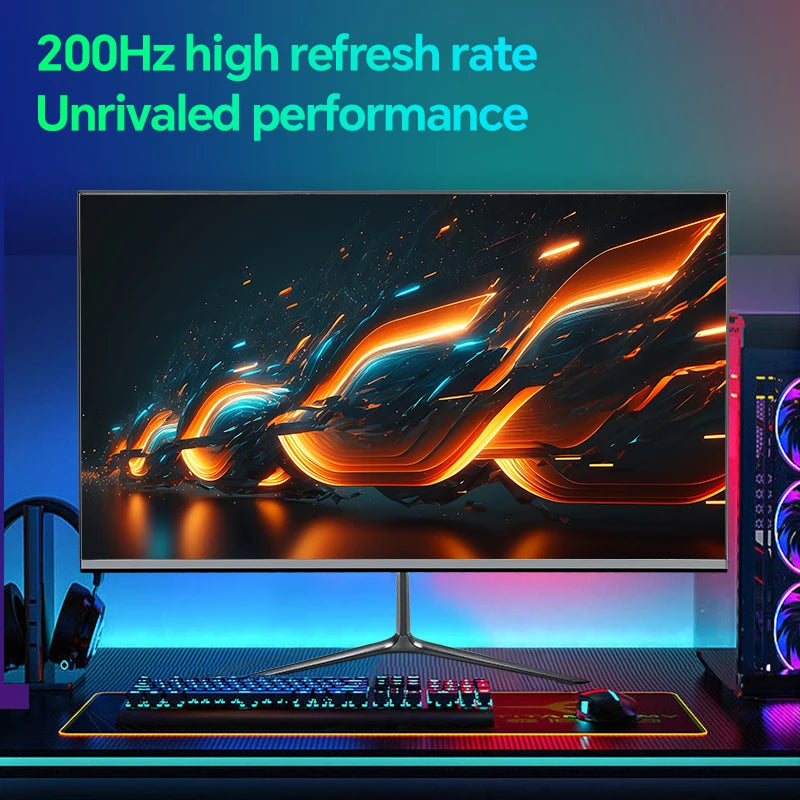 Anmite 24 Inch PC Gaming Monitor 200Hz IPS LCD Display 1920×1080P FHD Desktop Ultra-thin Gaming Computer Screen100Hz HDMI