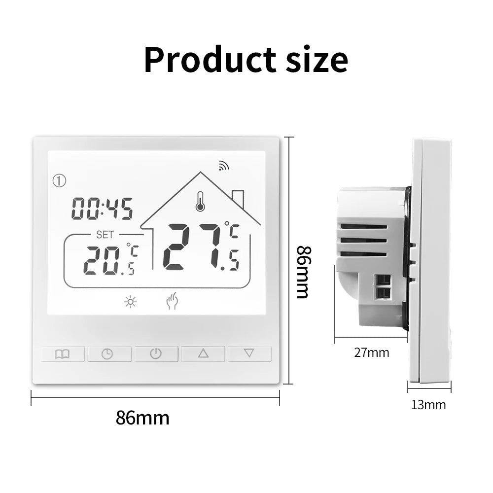 Tuya WiFi Smart Thermostat Temperature Controller for Electric Floor Heating Water/Gas Boiler Temperature  Google Home Alexa