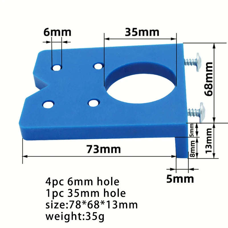 Woodworking Upgrade 35mm Concealed Hinge Jig Kit Hinge Boring Jig Drilling Guide Locator for Face Frame Cabinet Cupboard Tools