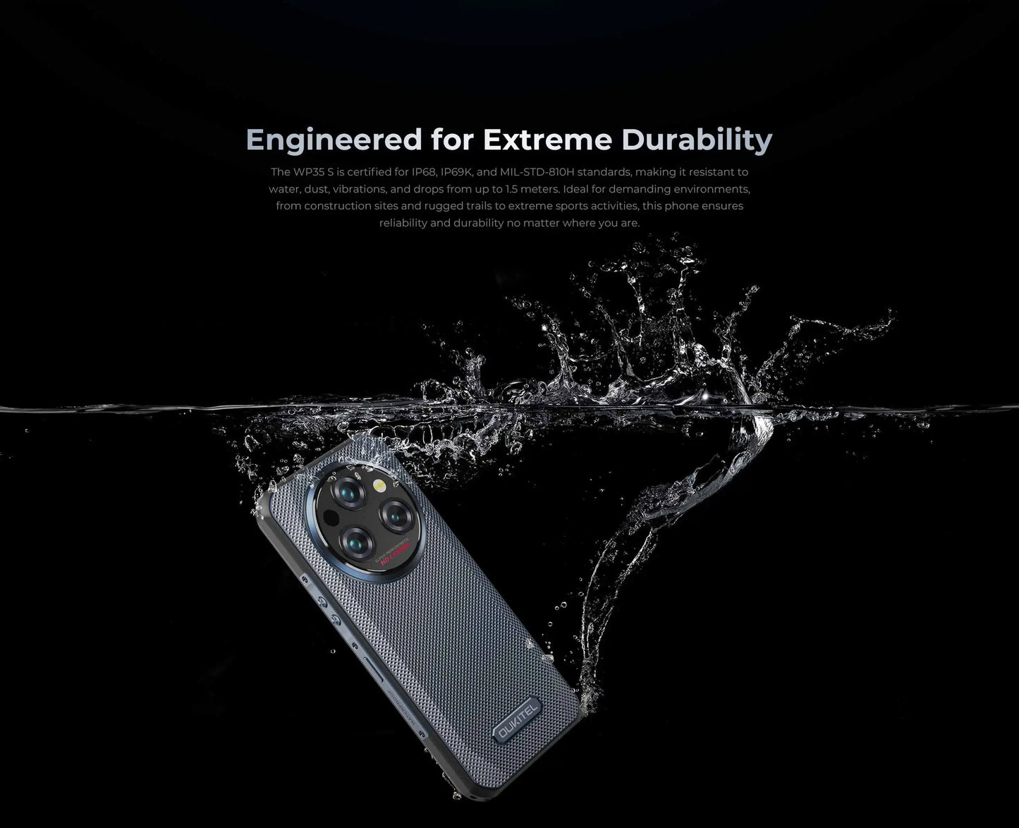 Oukitel WP35 S Rugged phone 6GB+256GB 11000mAh Cellphones androids NFC 48MP Rear Camera Smartphone Business phone