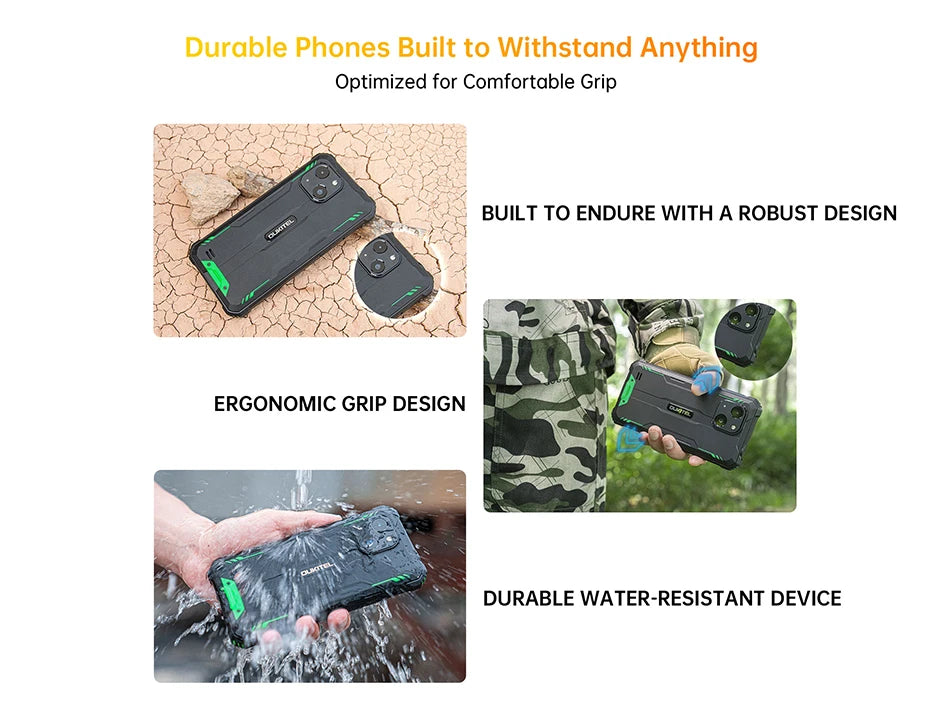 Oukitel WP32 pro Rugged Smartphone Global Version 6" HD 6GB+256GB 6300mAh Octa Core Mobile phone 20MP Cellphone