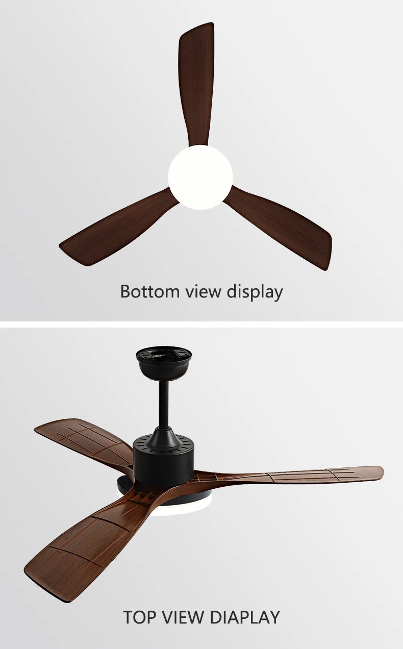 52 inch Modern DC Ceiling fan with light and Remote Control for Living room dining room bedroom Strong winds Electric fans