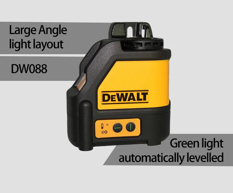 DEWALT DW088CG Laser Level With Case 30m Self-Leveling Cross Line Green Cross Line Lase Horizontal Vertical Laser Level 2-Line