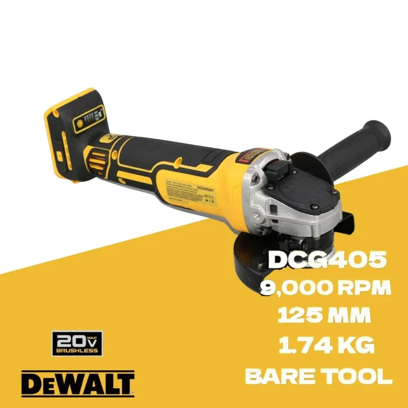 DEWALT DCG405 100/125mm 18V lithium battery brushless flat head angle grinder bare machine tool cutting machine