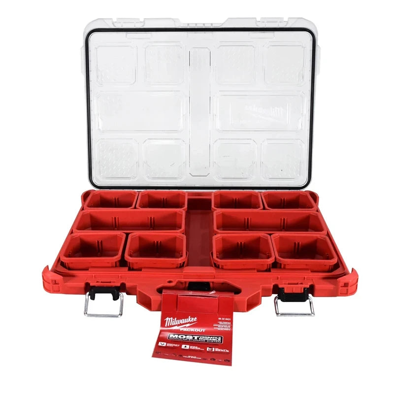 Milwaukee 48-22-8431 PACKOUT Tool Case Low-Profile 50*41.4*6.4cm Portable Translucent Containment Storage Box