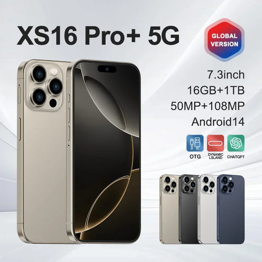 Original For Brand New XS16 Pro+ Smartphone 7.3 inch Full Screen 4G 5G Cell Phone 7800mAh Mobile Phones Global Version