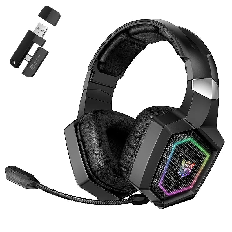 ONIKUMA GT806 Tri-Mode Gaming Headset with Microphone for  PS4, PC, Mobile Devices, 2.4GHz Wireless  5.3  Gaming  Headset