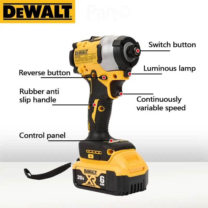 DeWalt Lithium Brushless Motor Screwdriver Electric Screwdriver Electric Hand Drill Impact Drill Combination Kit Dcd805 Dcf850