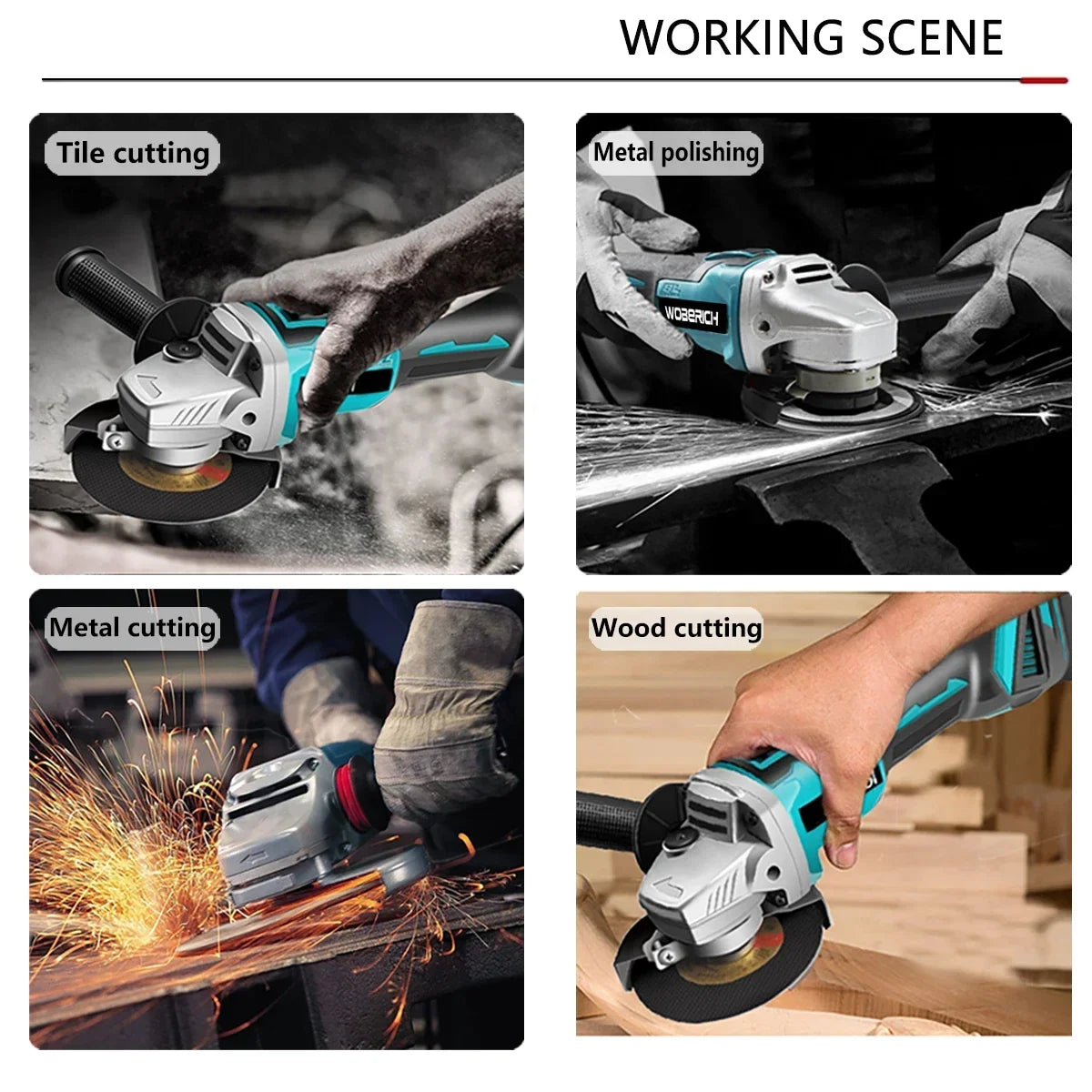 Combo Kits Power Tools Sets Brushless Electric Cordless Impact Drill Angle Grinder Electric circular saw With 2x Battery