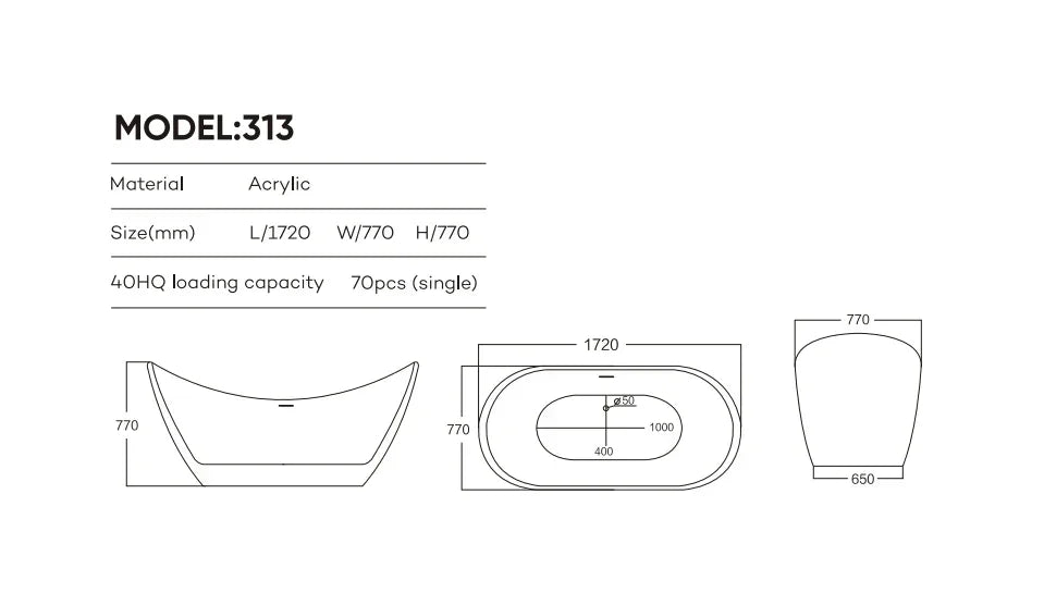 Oval Bathtub Indoor Stand Alone Freestanding Bathtubs Acrylic Soaking Bath Tub Fluted Free Standing Bathtub