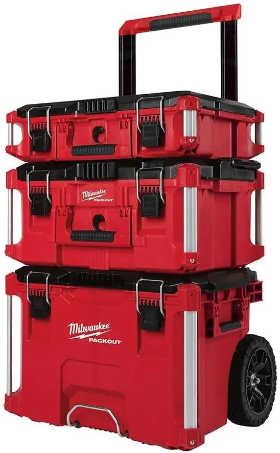 Milwaukee Packout Rolling Modular Stackable Tool Box Storage System Red 42"L X 36"W X 23"H